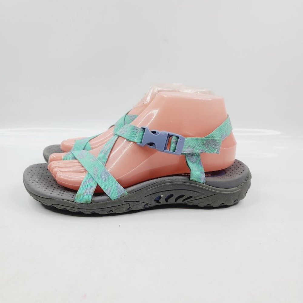 Skechers Women's Mint Green Reggae Cross Strap Trekking Sandal Size 8 - Picture 2 of 6
